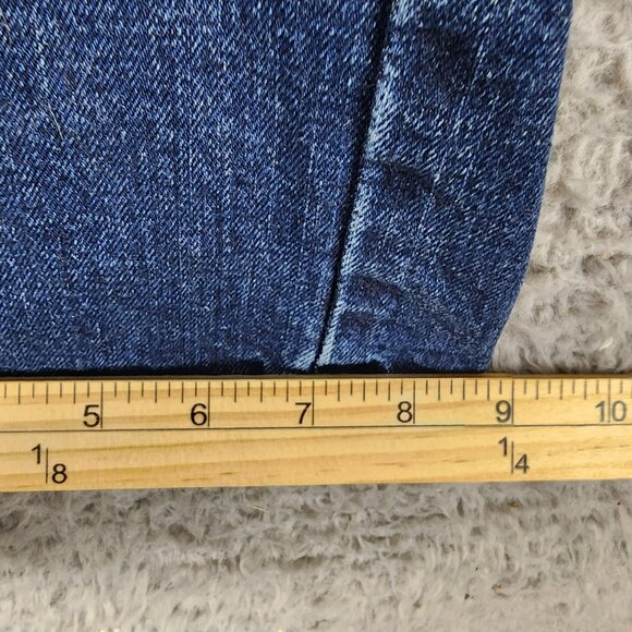 Levis Jeans Mens 40x30 505 Dark Wash Stretch High Rise Regular Fit Straight Leg - Picture 8 of 14